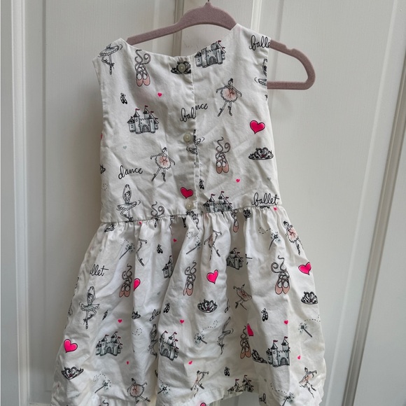 The Children's Place 3T Girls White and Pink Ballet Dance Sleeveless Dress - Picture 6 of 6